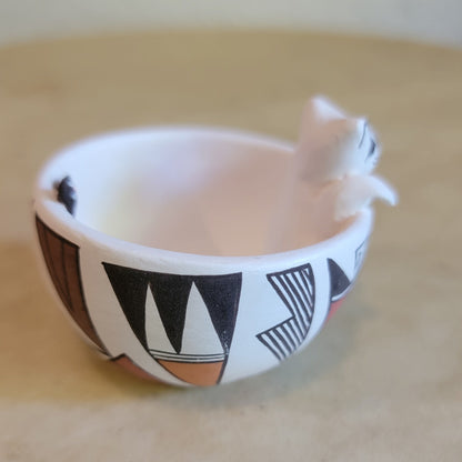 Judy Lewis Acoma Pueblo Pottery w/ Kitty and Butterfly Bowl