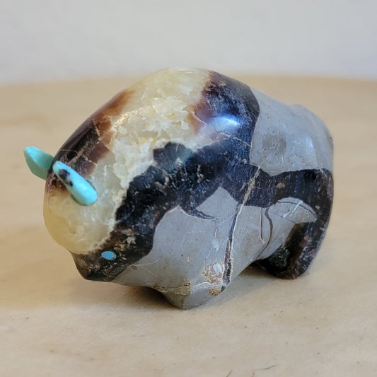 Lynn Quam Septarian Nodule Bison/Buffalo Zuni Fetish