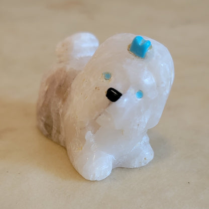 Alabaster Maltese Pup Zuni Fetish