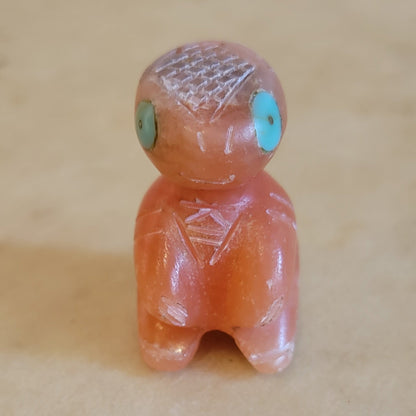 Brandon Phillips Orange Alabaster "Out of This World" Alien Zuni Fetish