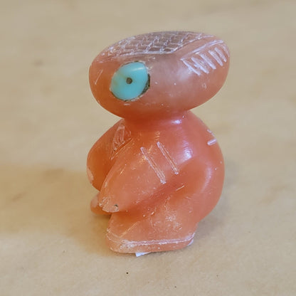 Orange Alabaster Alien Zuni Fetish