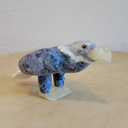 Sodalite Eagle Zuni Fetish