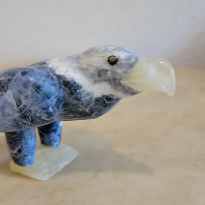 Sodalite Eagle Zuni Fetish