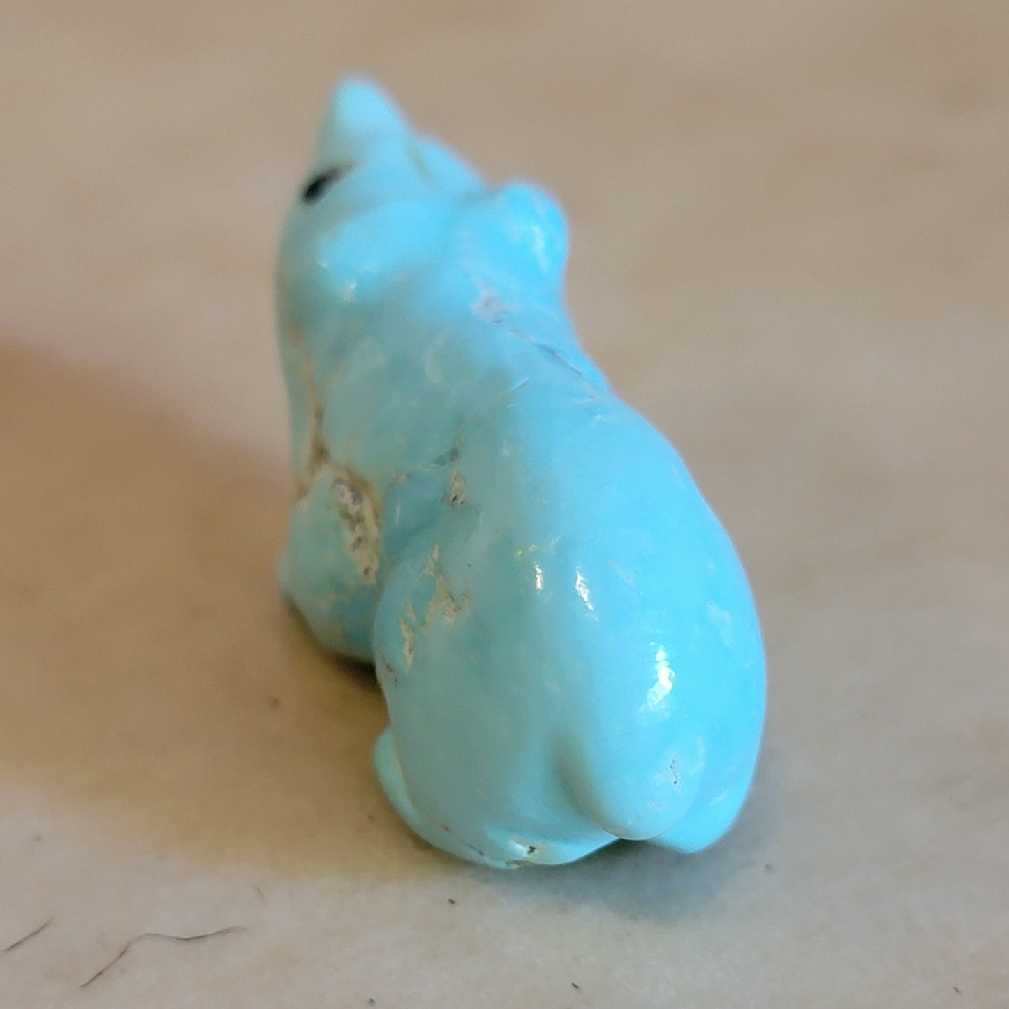 Natural Fox Turquoise Navajo Bear Zuni Fetish