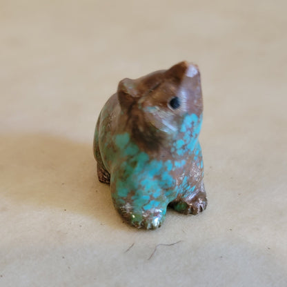 Turquoise Navajo Bear Cub Zuni Fetish