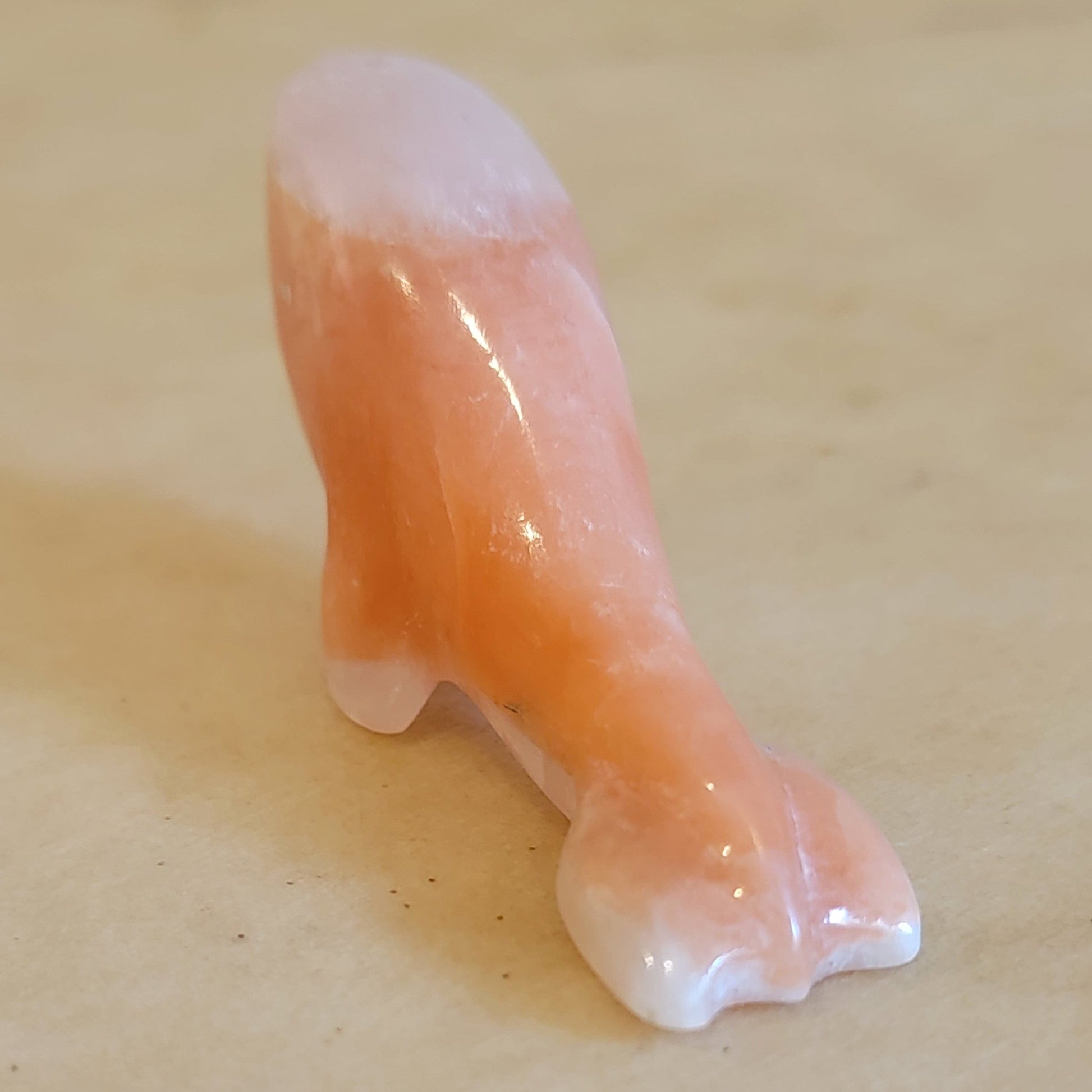 Kenny Chavez Peach Alabaster Zuni Fetish Whale