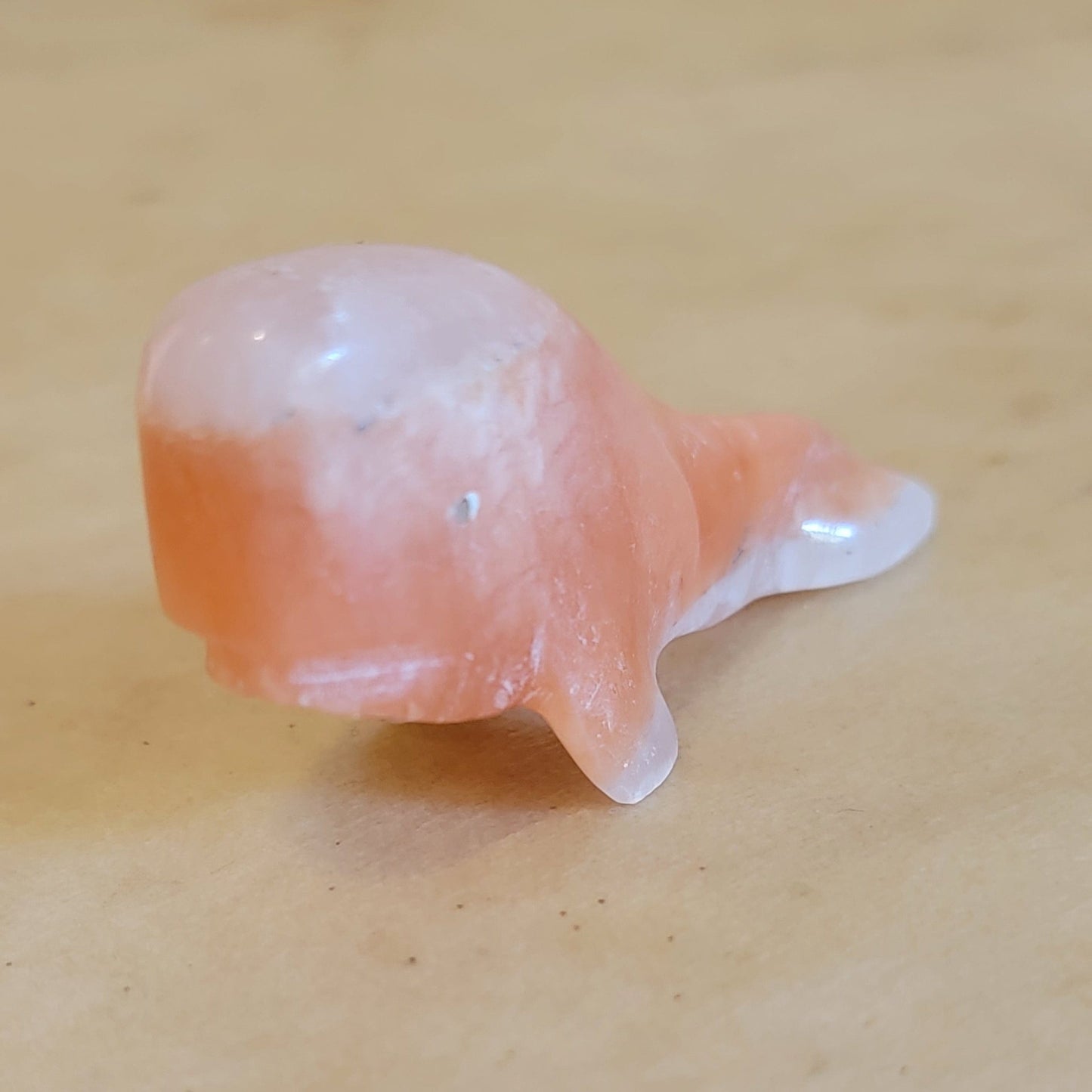 Kenny Chavez Peach Alabaster Zuni Fetish Whale