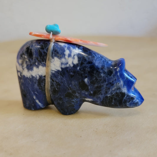 Sodalite Bear Zuni Fetish