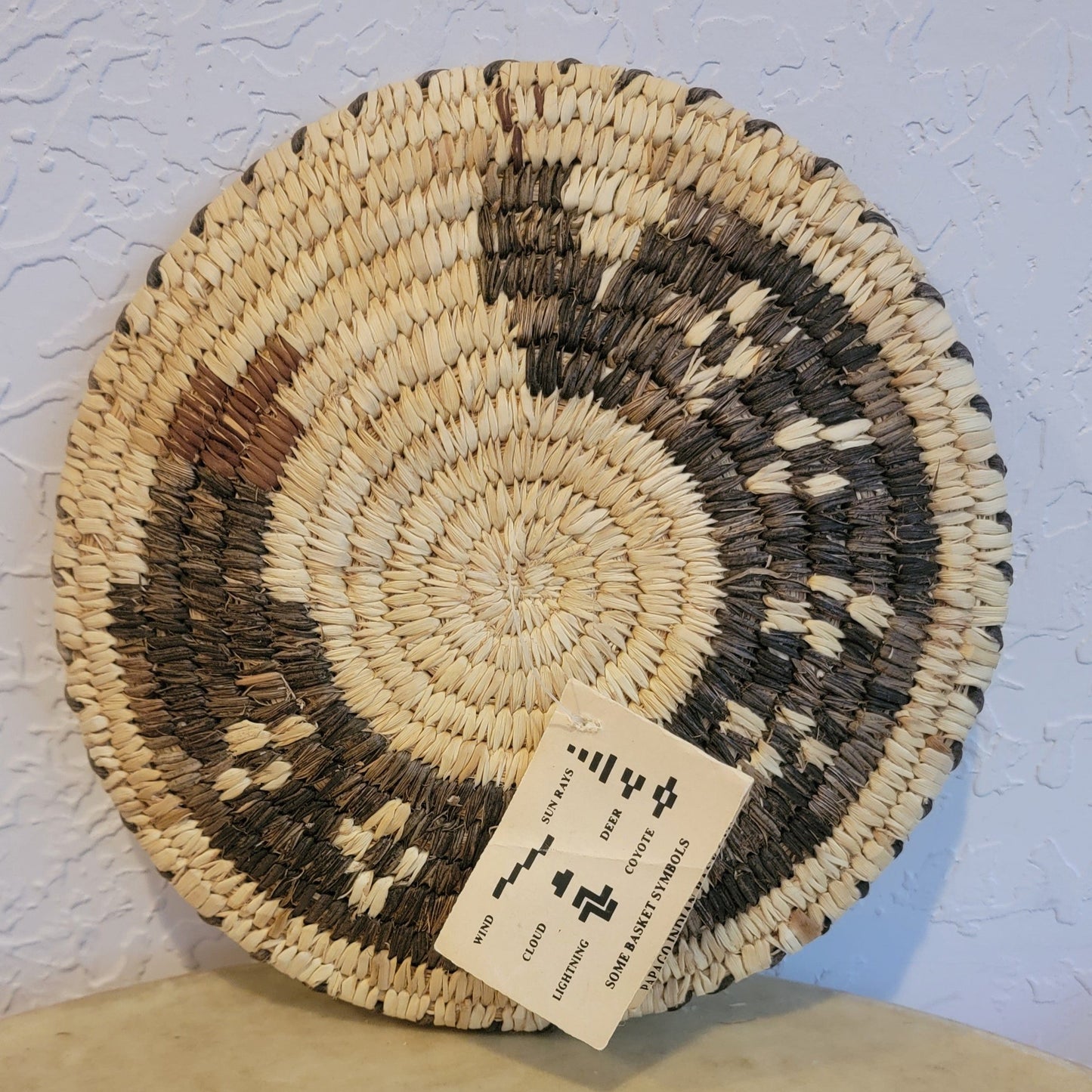 Rattlesnake  Papago/Tohono O'Odham Indian Basket