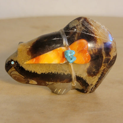 Septarian Nodule Zuni Fetish Mountain Lion