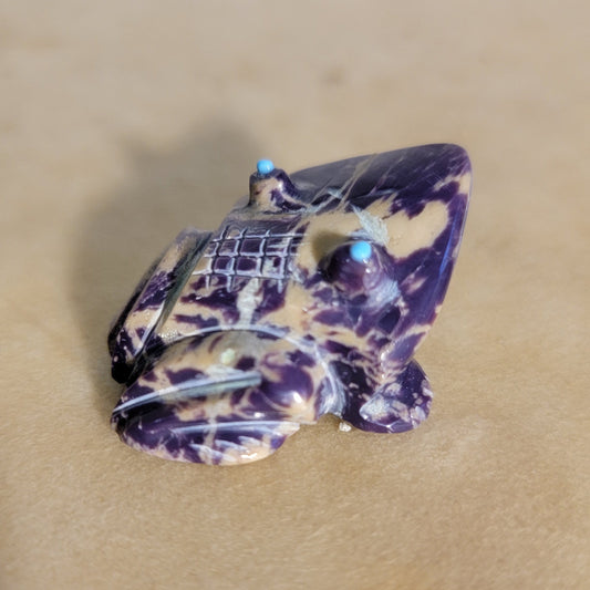 Purple Lavulite Navajo Frog Zuni Fetish