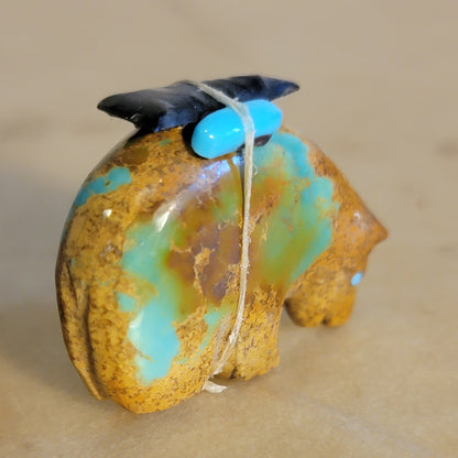 Elegant Royston Turquoise Medicine Bear Zuni Fetish