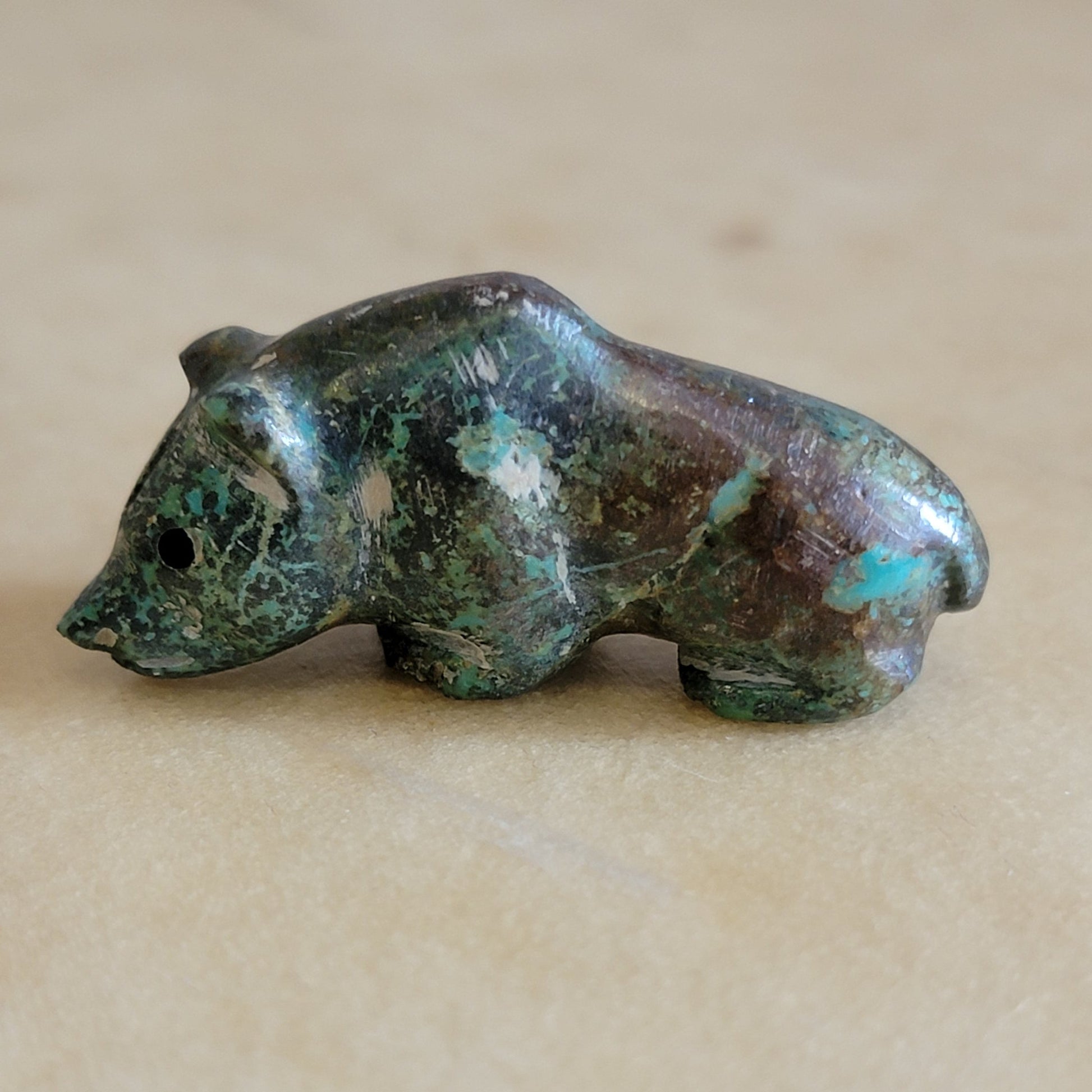 Navajo Turquoise Grizzly Bear Zuni Fetish