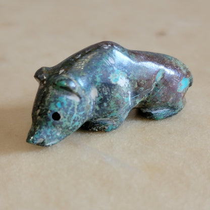 Navajo Turquoise Grizzly Bear Zuni Fetish