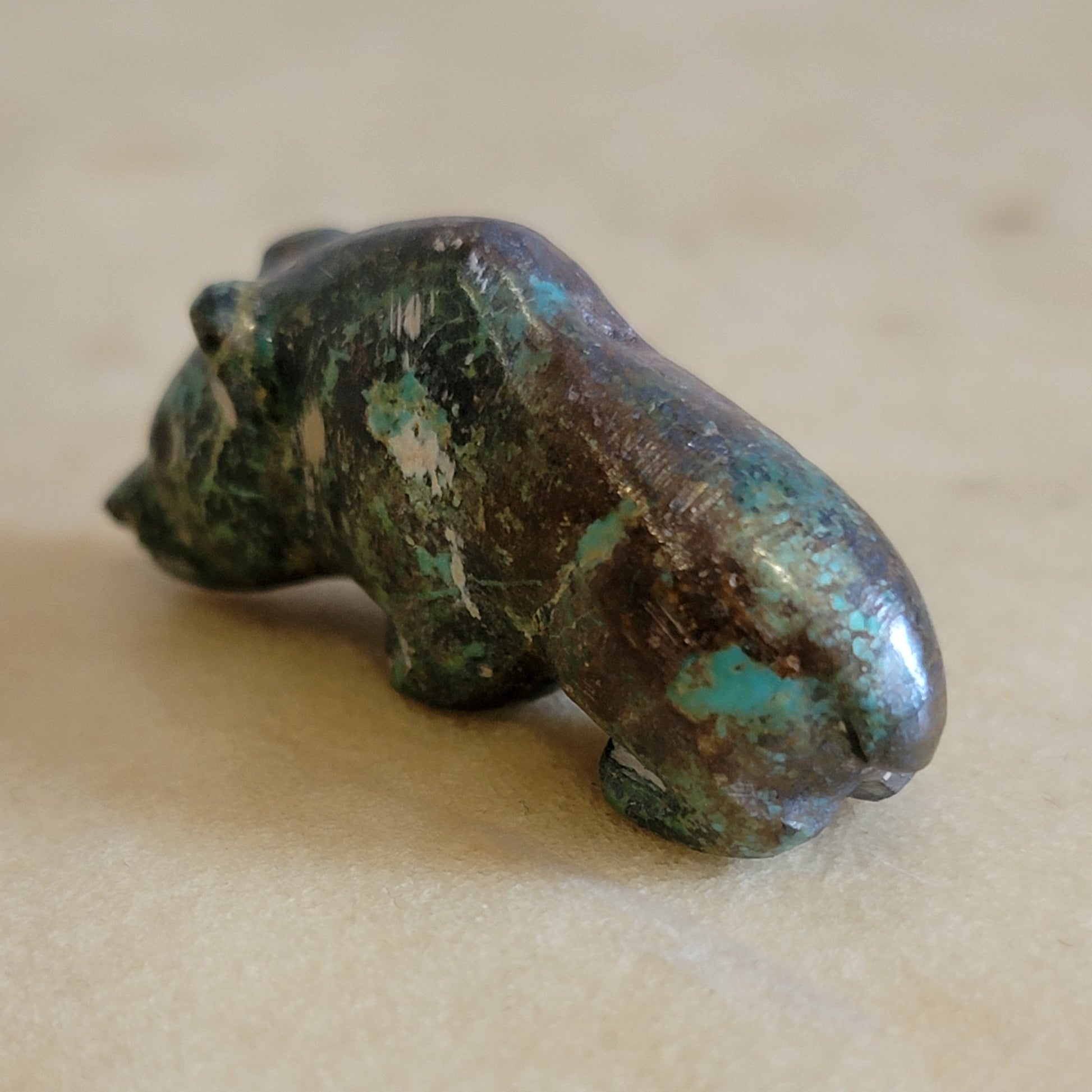 Navajo Turquoise Grizzly Bear Zuni Fetish