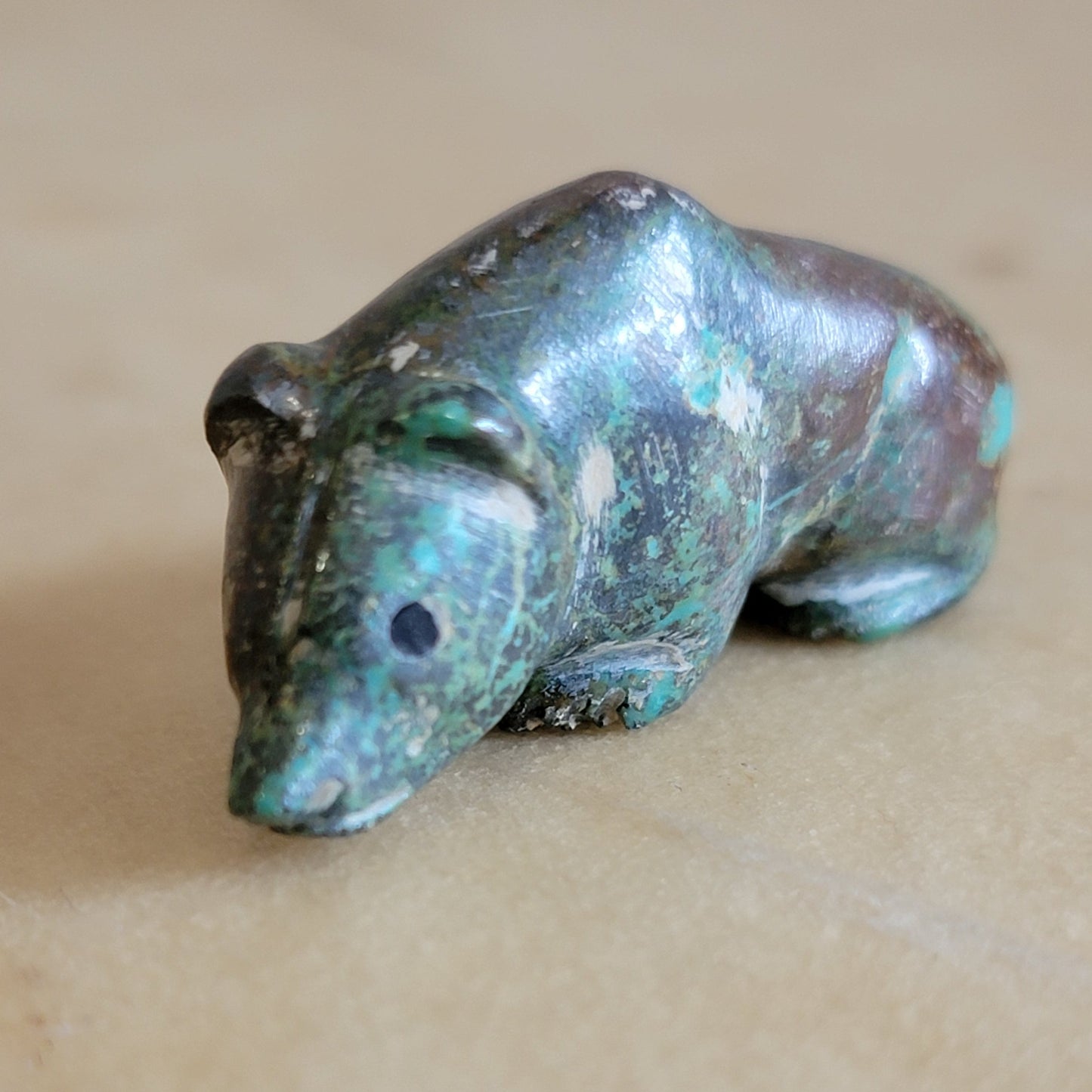 Navajo Turquoise Grizzly Bear Zuni Fetish