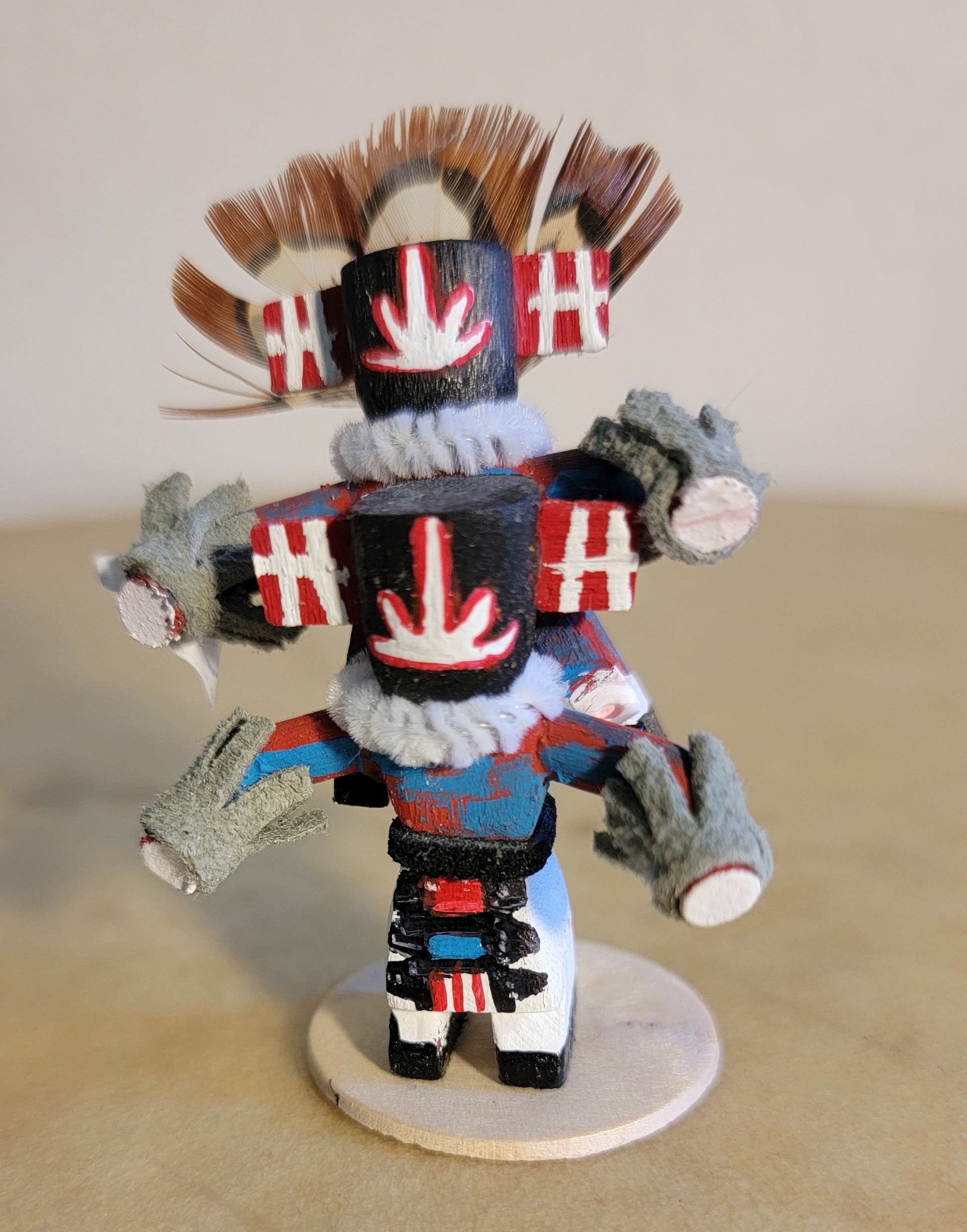 Left Handed Piggy Back Miniature Navajo Kachinas