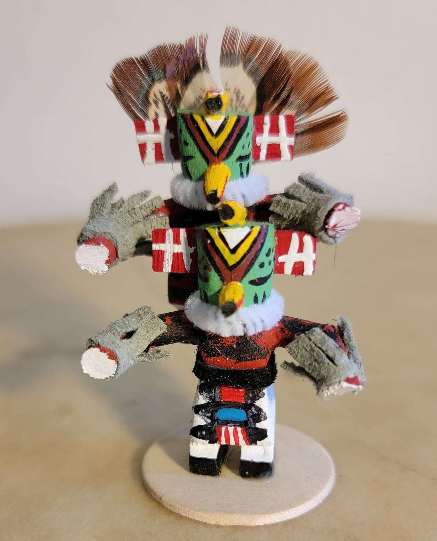 Navajo Double Parrots Piggy Back Style Kachinas