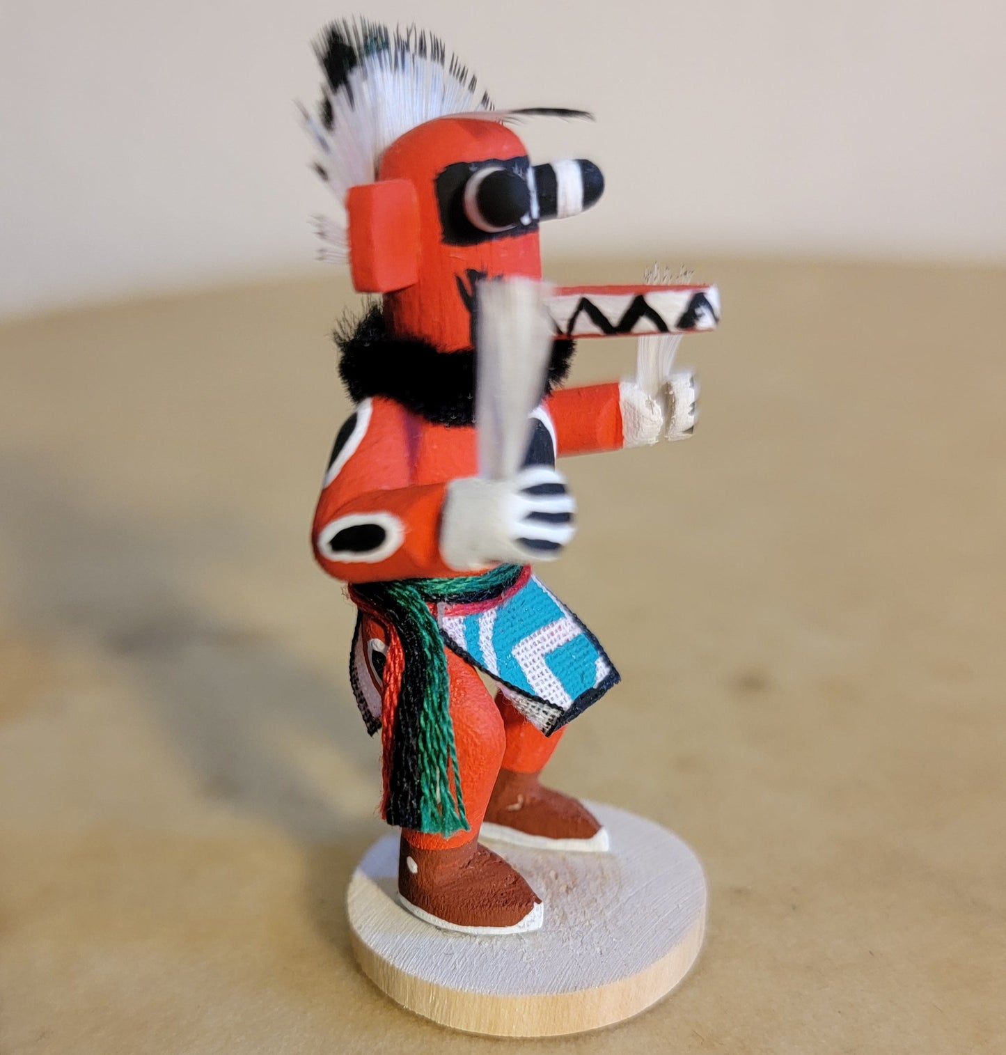 Acoma Pueblo carved Hopi Bear Miniature Kachina