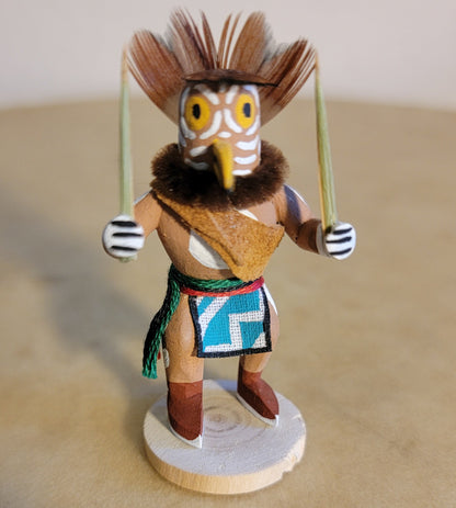 Acoma carved Hopi Owl Miniature Kachina