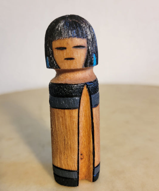 Cottonwood Root Wood Burned Zuni Maiden Zuni Fetish