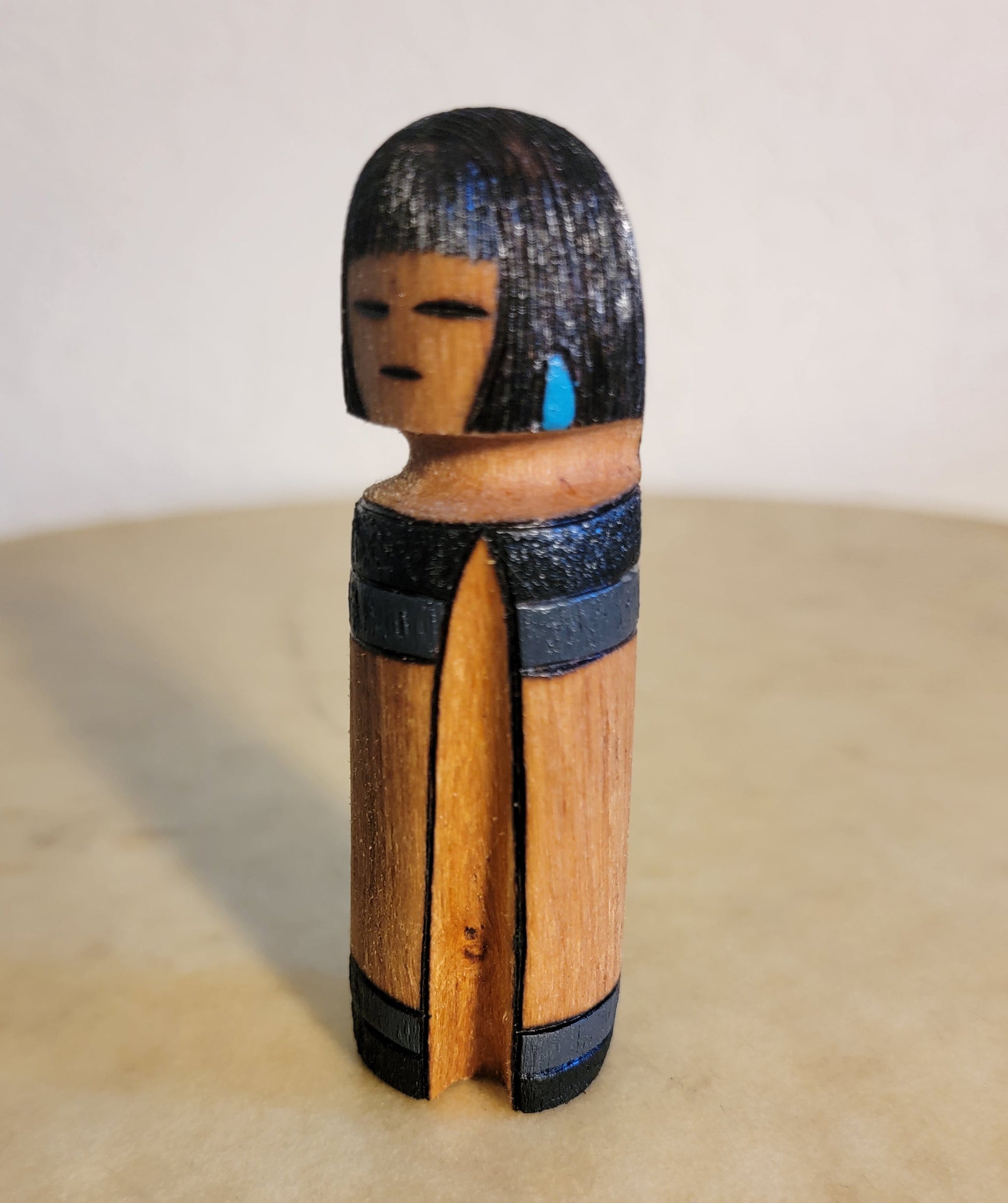 Cottonwood Root Wood Burned Zuni Maiden Zuni Fetish