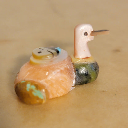 Sacred and Spiritual Multi Stone and Shell Zuni Fetish Duck