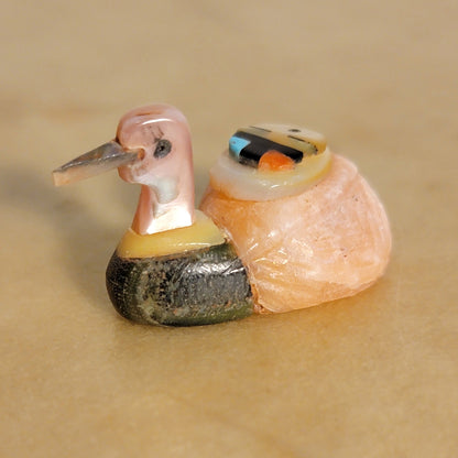 Sacred and Spiritual Multi Stone and Shell Zuni Fetish Duck