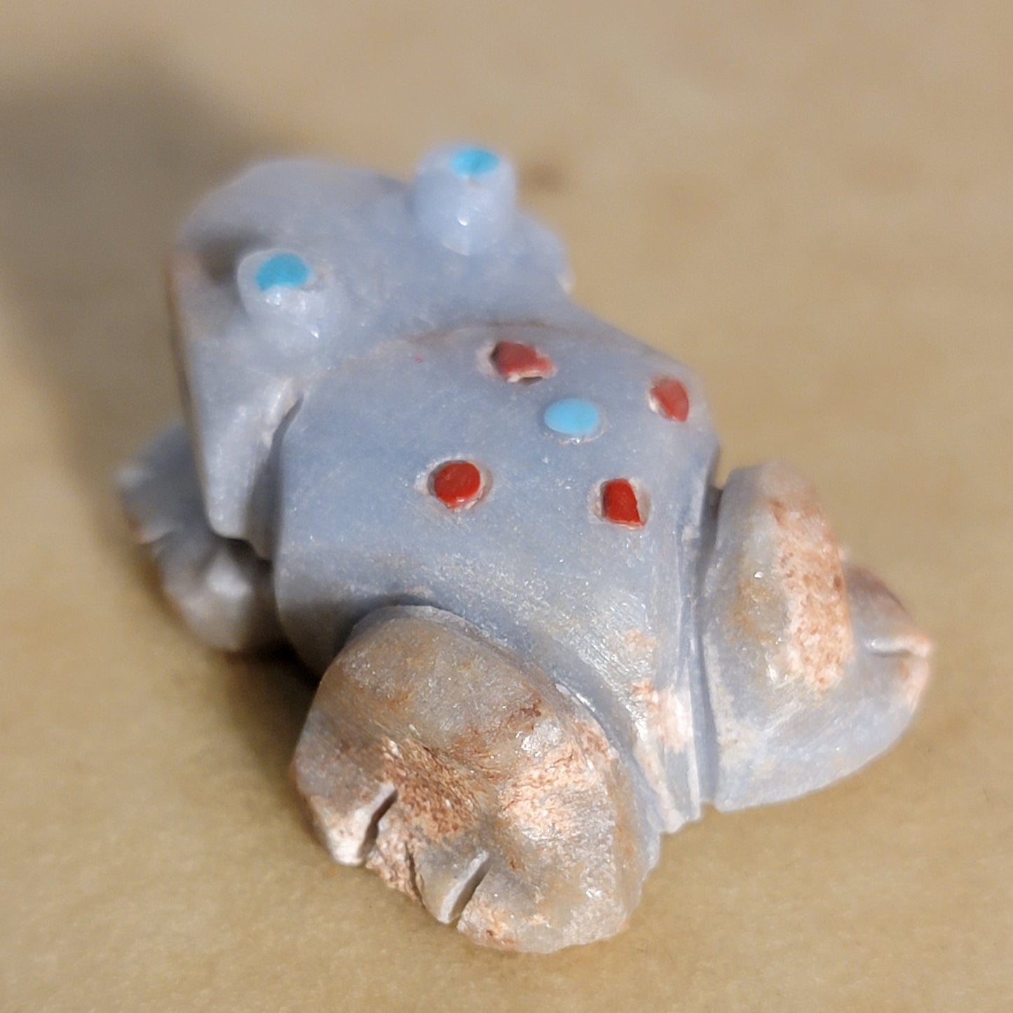 Fluorite Spotted Frog Zuni Fetish