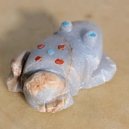 Fluorite Spotted Frog Zuni Fetish