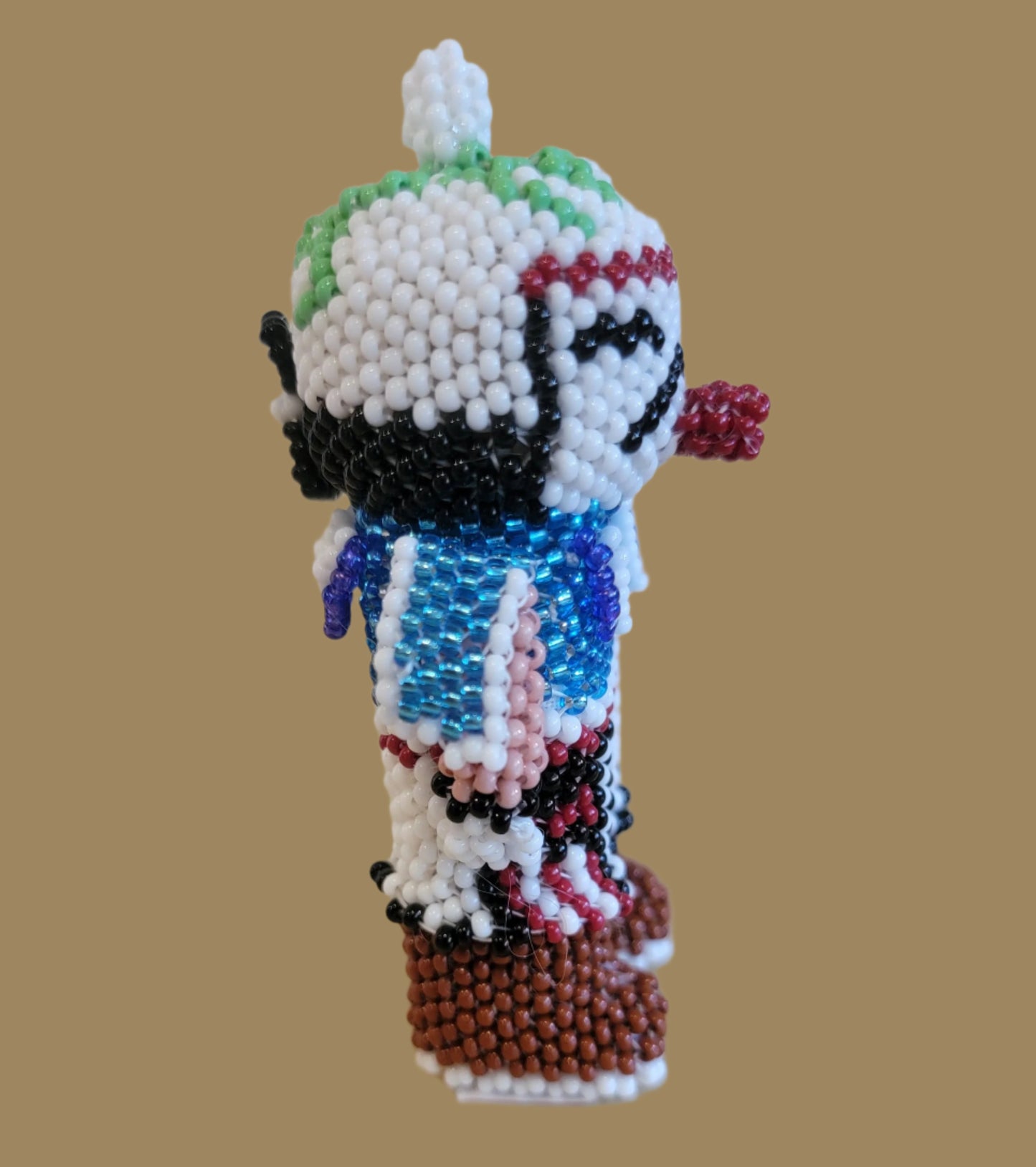 Fully Beaded Hopi Guard Kachina Indian Beadwork