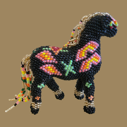 Fully Beaded Zuni Horse w/Long Tail and Mane Indian Beadwork