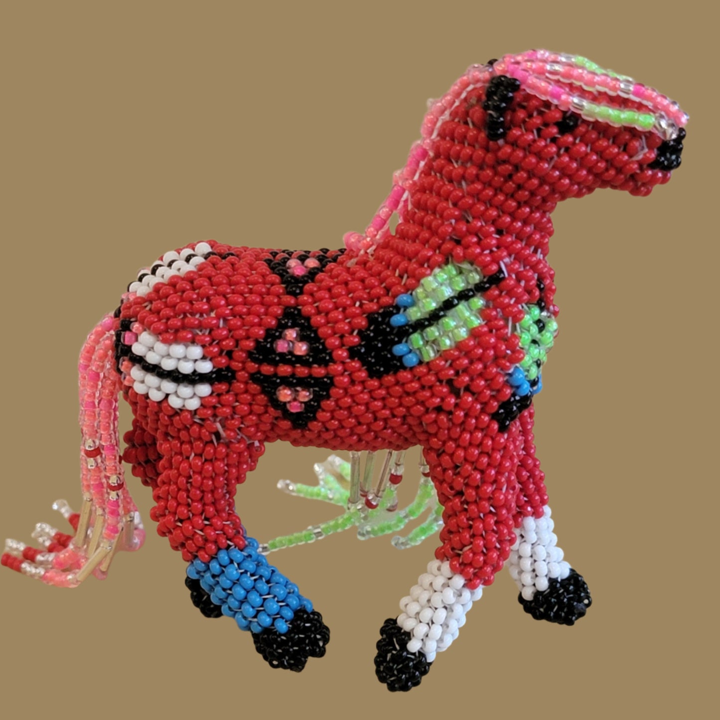 Zuni Fully Beaded Healing Horse Indian Beadwork