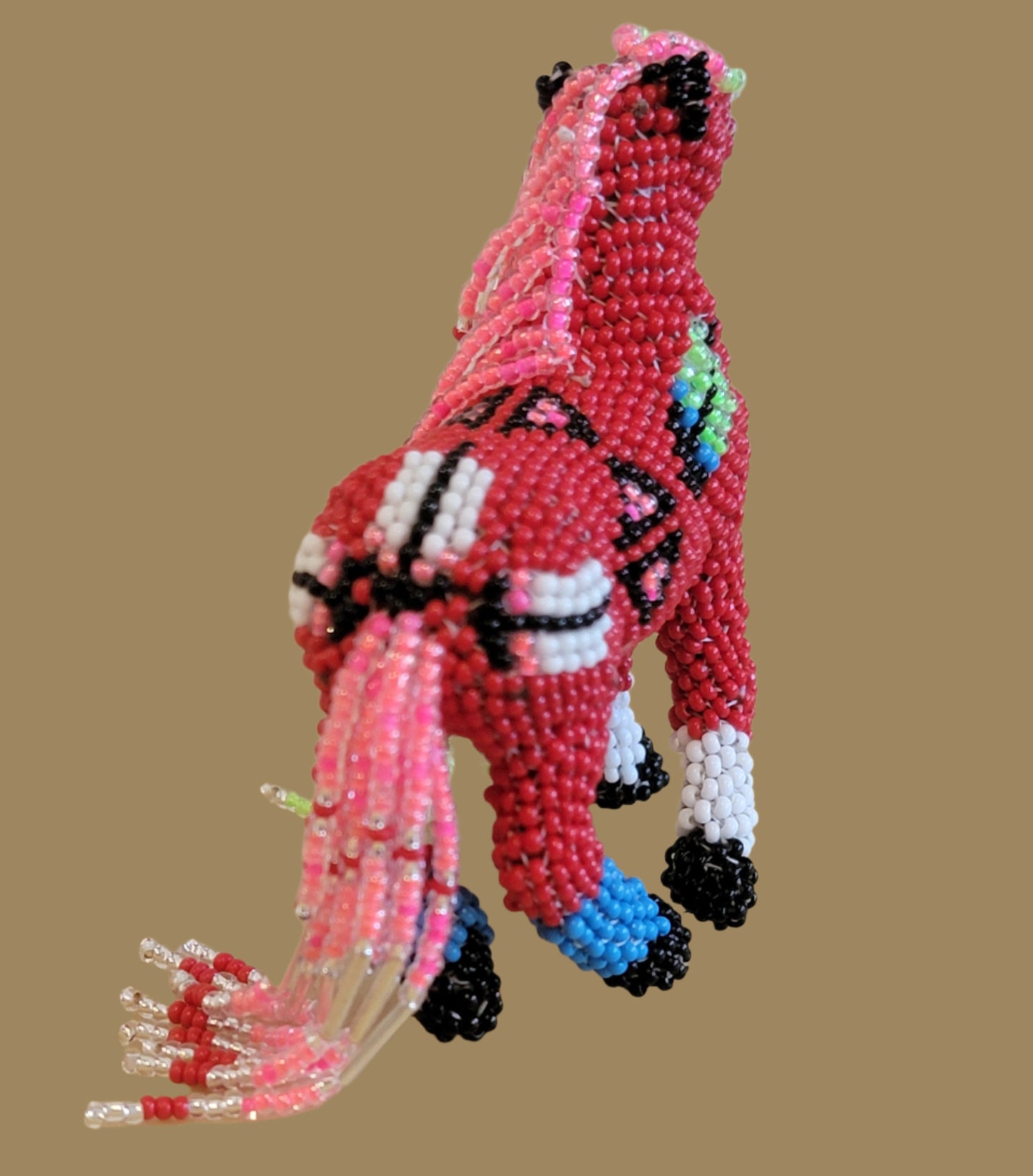 Zuni Fully Beaded Healing Horse Indian Beadwork