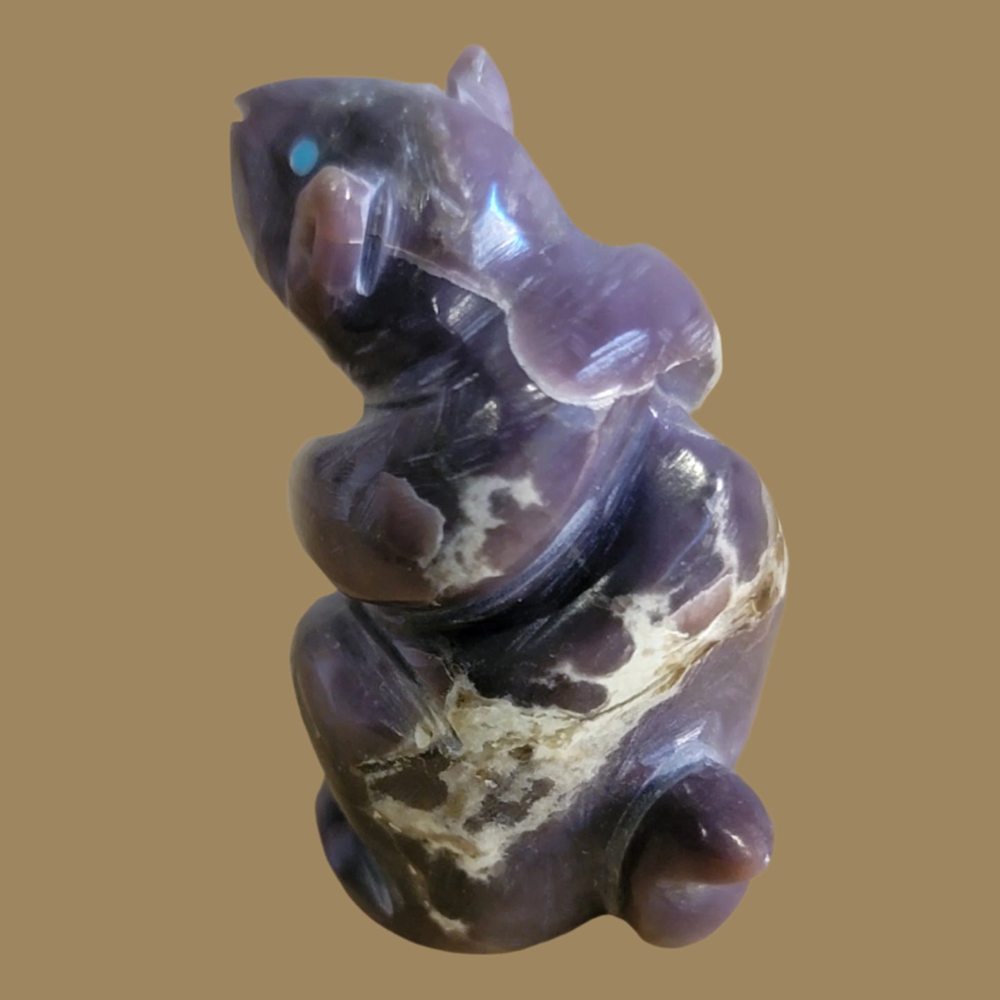 Purple Lavulite Navajo Chipmunk Zuni Fetish