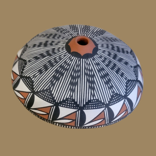 Amazing Acoma Fine Line Seed Bowl Acoma Pueblo Pottery