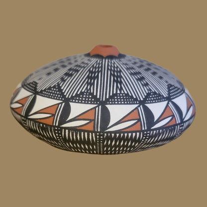 Amazing Acoma Fine Line Seed Bowl Acoma Pueblo Pottery