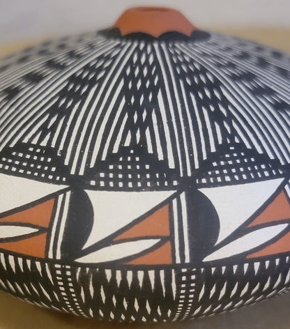 Amazing Acoma Fine Line Seed Bowl Acoma Pueblo Pottery