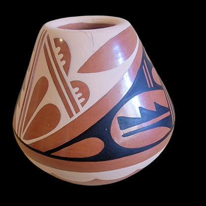 Miniature Redware Polychrome Jemez Pueblo Pottery Vase