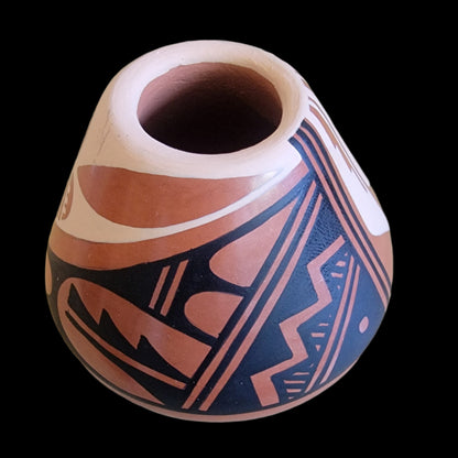 Miniature Redware Polychrome Jemez Pueblo Pottery Vase