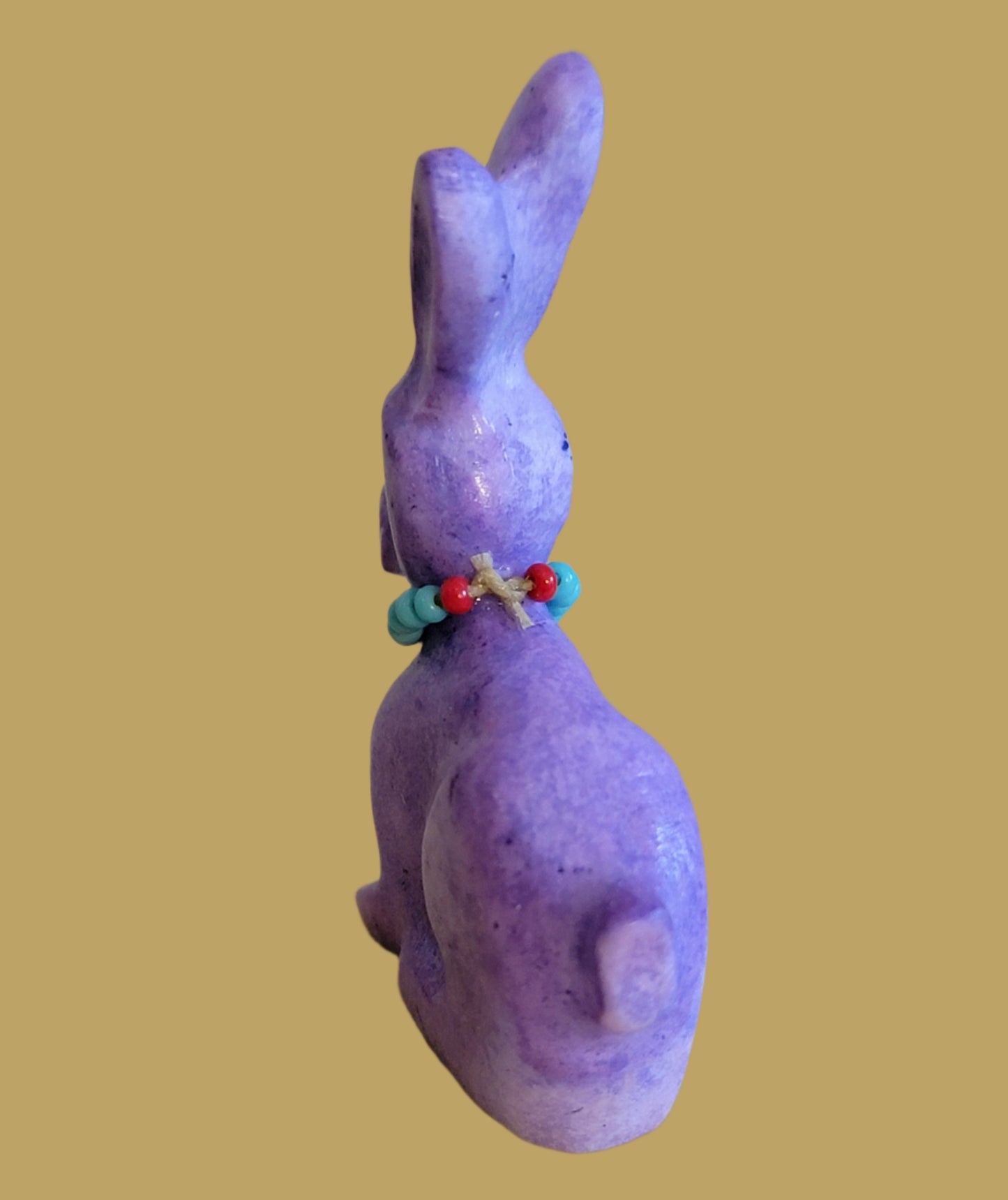 Purple Dyed Marble Bunny Rabbit Zuni Fetish