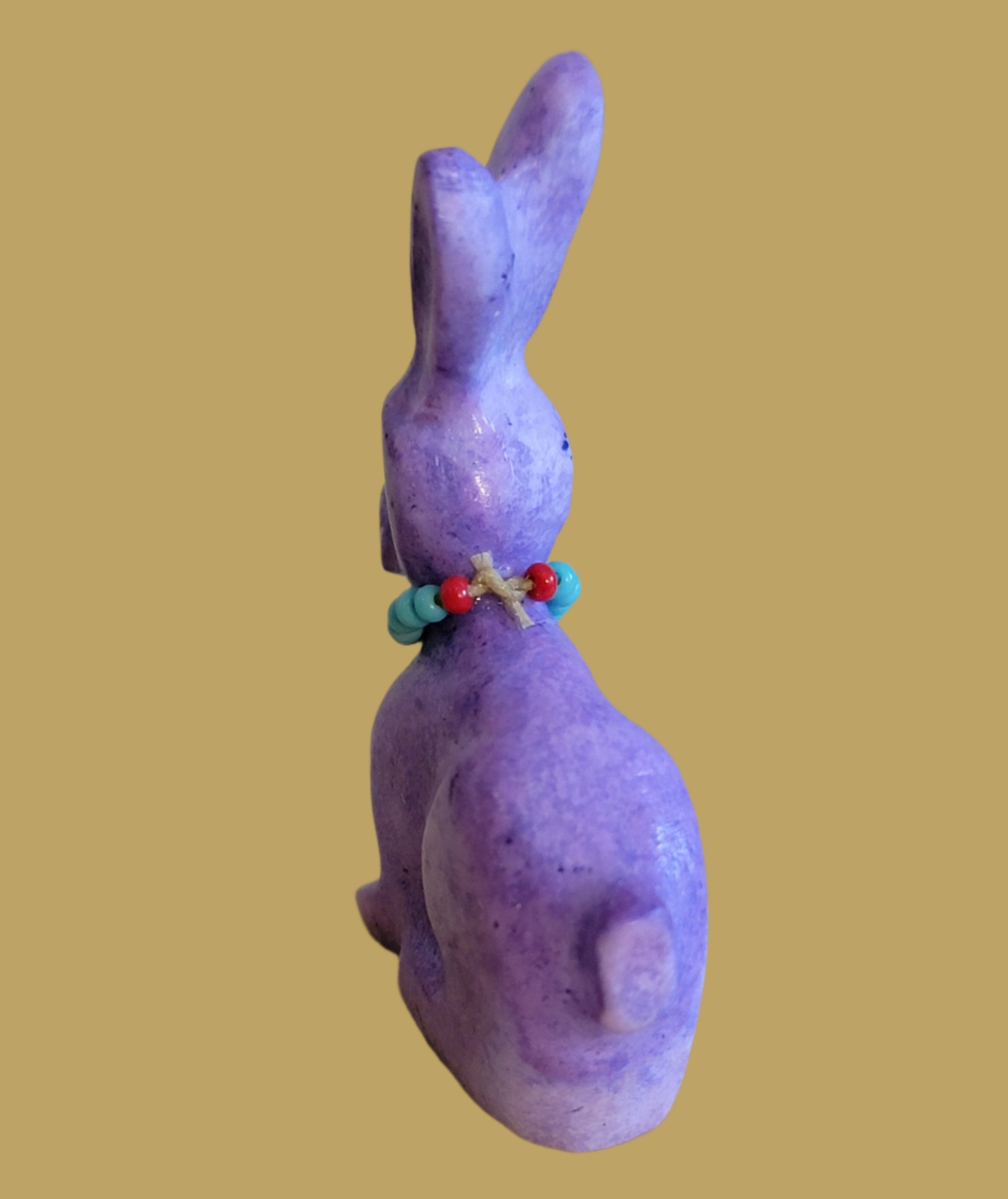 Purple Dyed Marble Bunny Rabbit Zuni Fetish