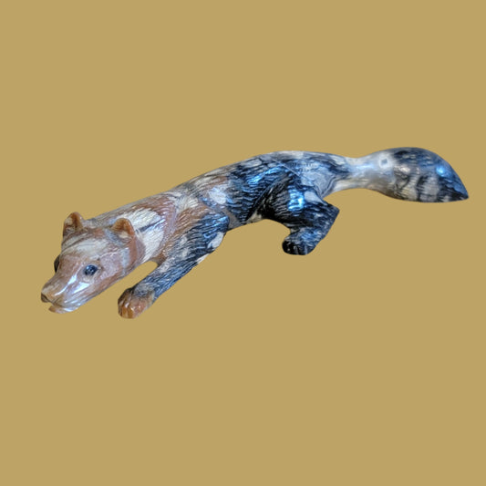 Long and Lean Wolf on the Prowl Zuni Fetish