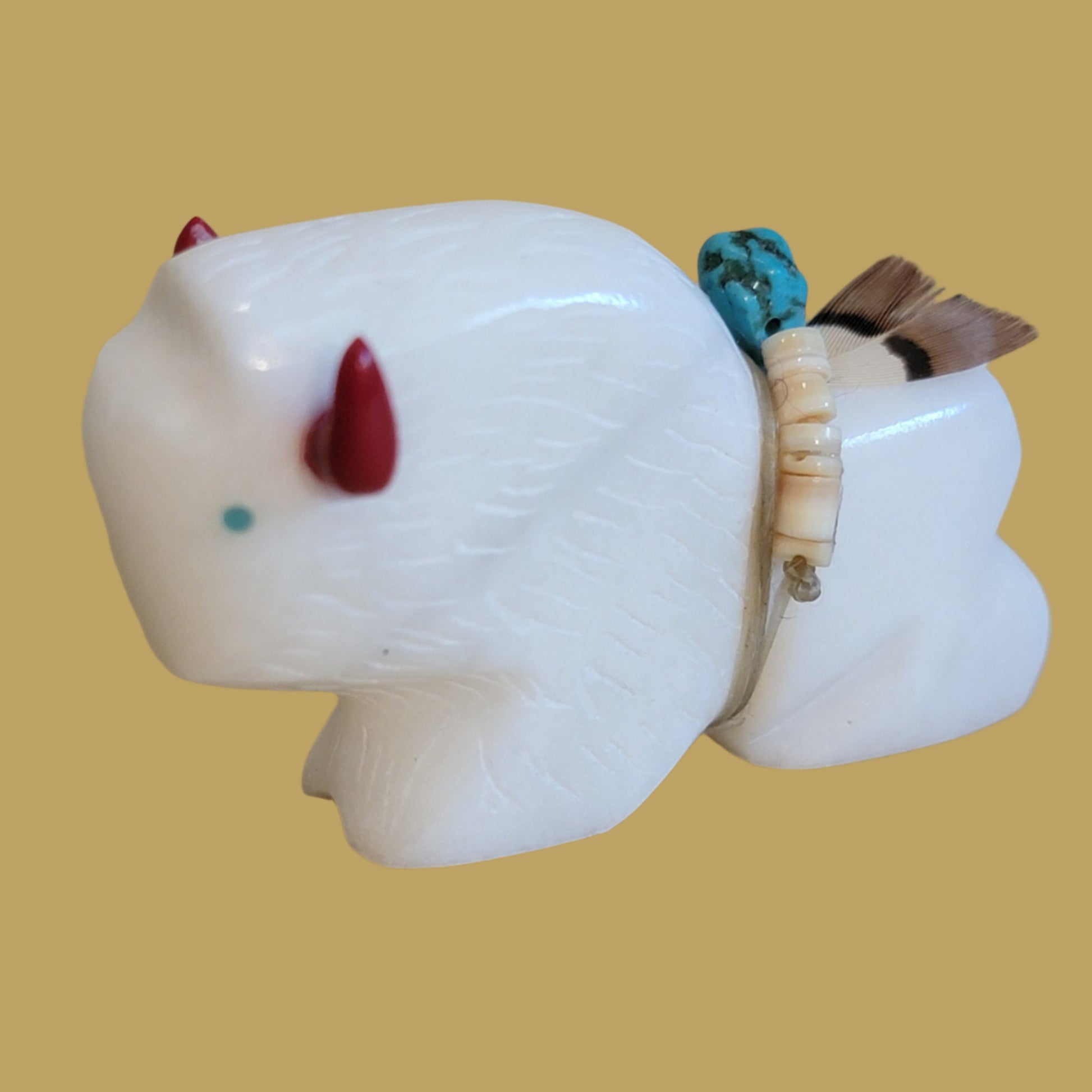 White Bison/Buffalo Vision Zuni Fetish