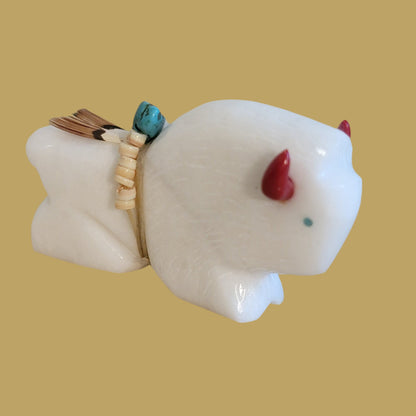 White Bison/Buffalo Vision Zuni Fetish