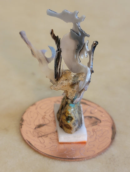 Shell and Copper Seahorse Zuni Fetish