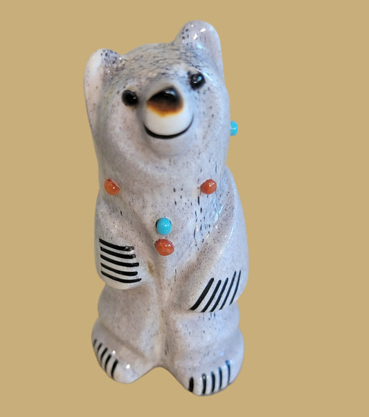Burnished Antler Cutie Pie Bear Zuni Fetish