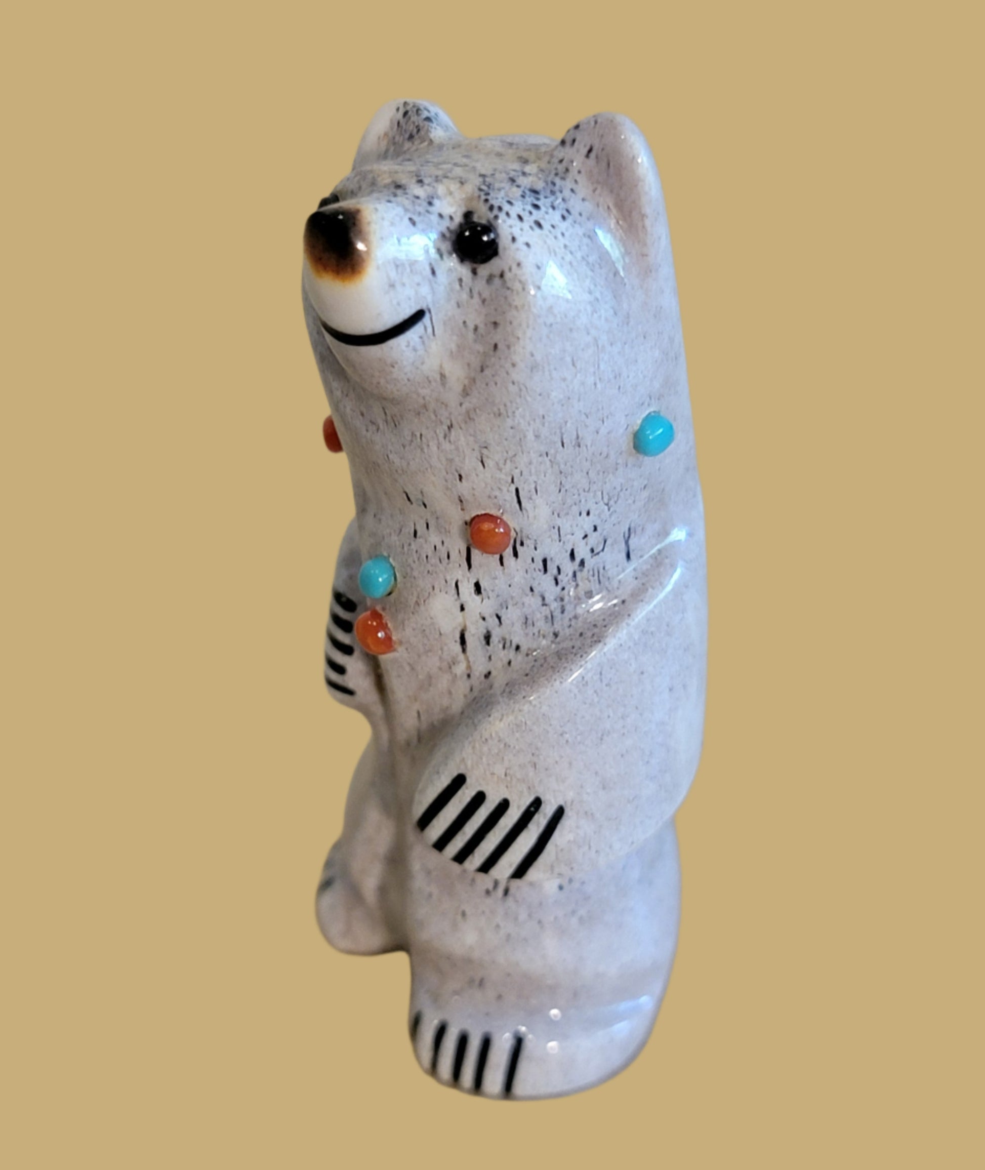 Burnished Antler Cutie Pie Bear Zuni Fetish