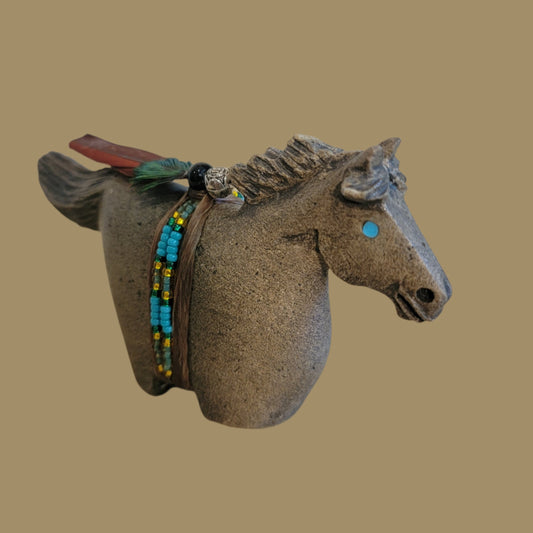 Beautiful and Powerful Navajo Horse on the Run Zuni Fetish