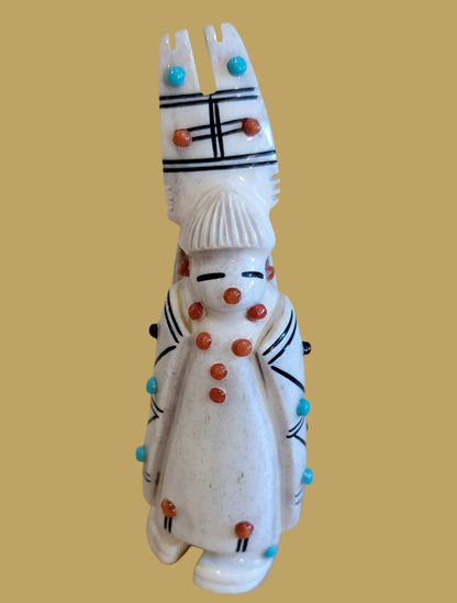 Zuni Antler Maiden w/Tablita Zuni Fetish